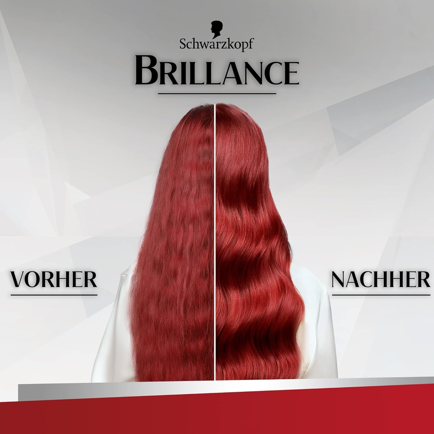 Brillance Intensiv-Color-Creme Kaschmirrot,Diamant-Glanz-Effekt & Pflege-Conditioner, 10 Wochen Farbintensität 1x 170 ml & BRILLANCE Glanz-Behandlung Haar Glossing 150 ml