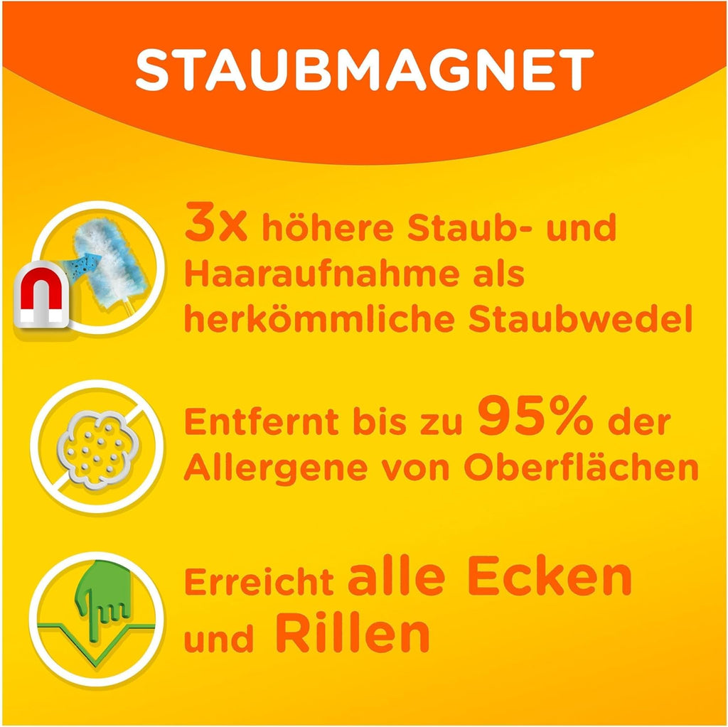 Swiffer Staubmagnet Trap & Lock Nachfüllpackung x20, Nehmen 3x Mehr Staub Und Haare Auf Als Ein Herkömmlicher Staubmagnet Und Schließen Ihn Ein