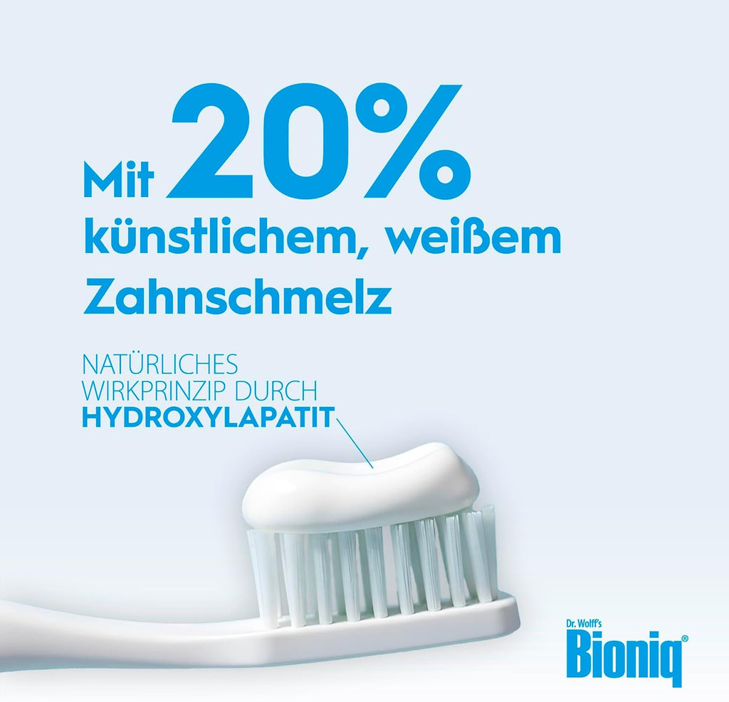 Bioniq® White Filler Zahnpasta - 4 x 75 ml – Sanfte Whitening-Zahncreme mit Hydroxylapatit, schützt und stärkt den Zahnschmelz, für glatte und weiße Zähne, entfernt Verfärbungen schonend, ohne Fluorid