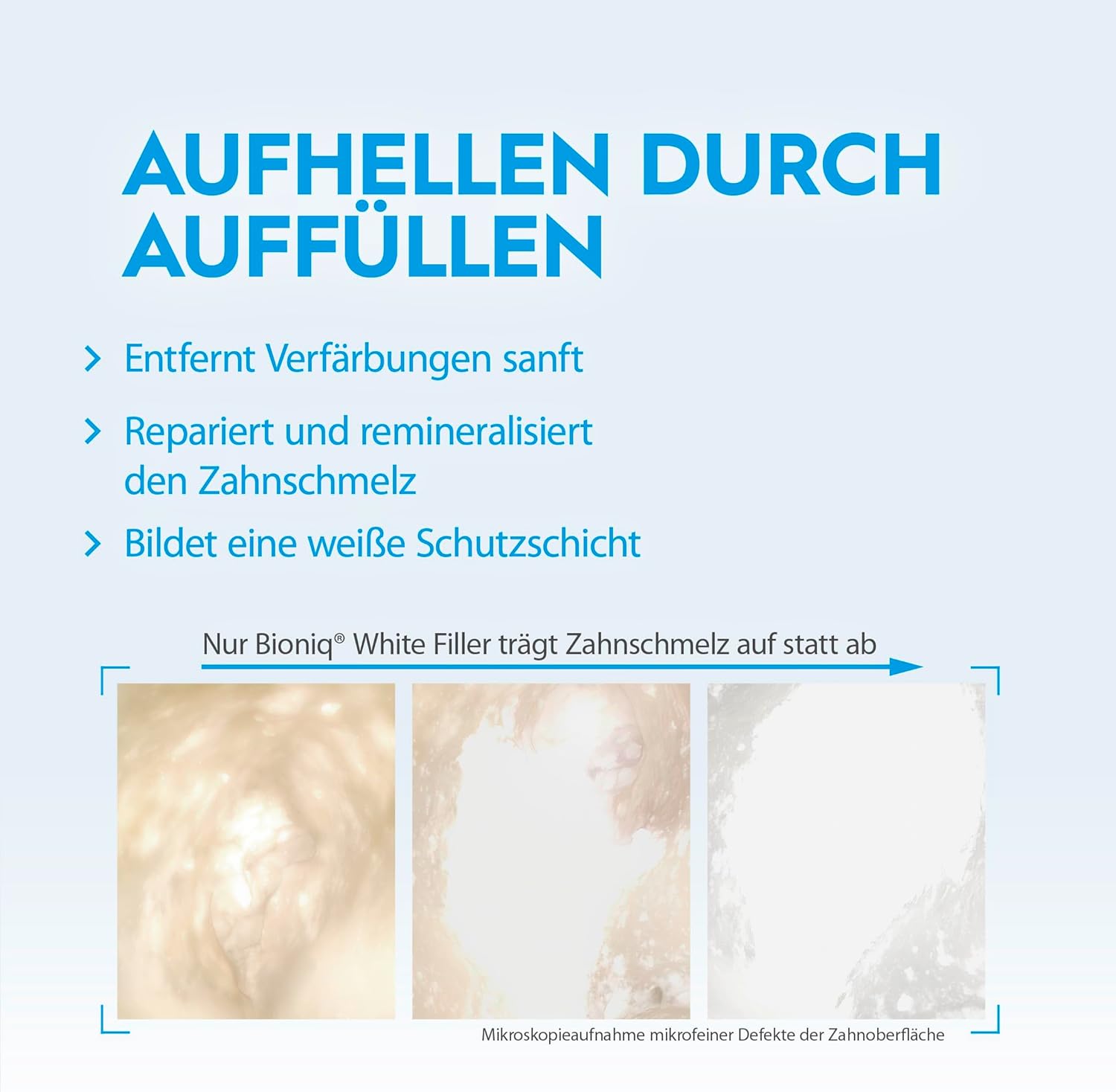 Bioniq® White Filler Zahnpasta - 4 x 75 ml – Sanfte Whitening-Zahncreme mit Hydroxylapatit, schützt und stärkt den Zahnschmelz, für glatte und weiße Zähne, entfernt Verfärbungen schonend, ohne Fluorid