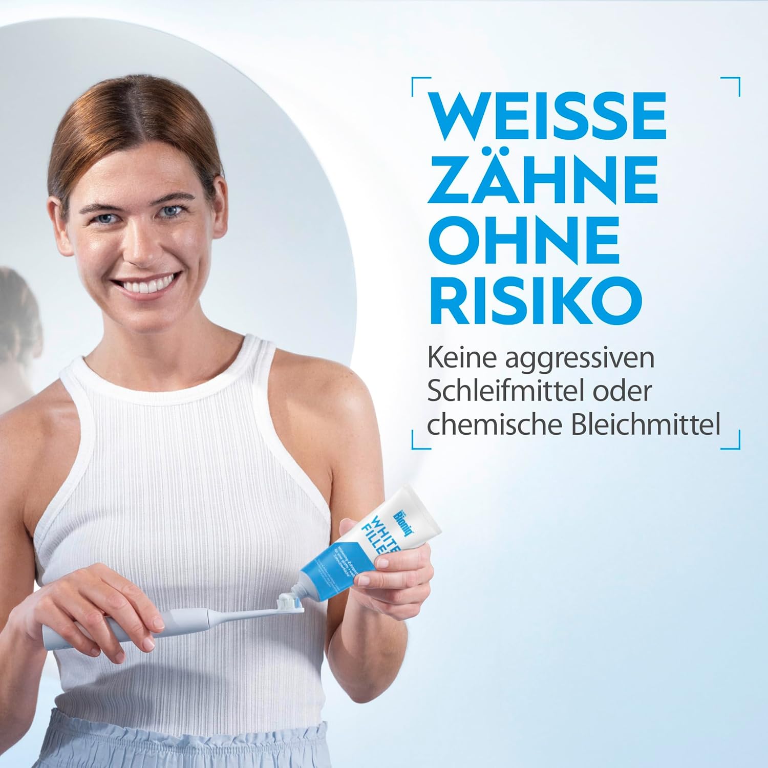 Bioniq® White Filler Zahnpasta - 4 x 75 ml – Sanfte Whitening-Zahncreme mit Hydroxylapatit, schützt und stärkt den Zahnschmelz, für glatte und weiße Zähne, entfernt Verfärbungen schonend, ohne Fluorid