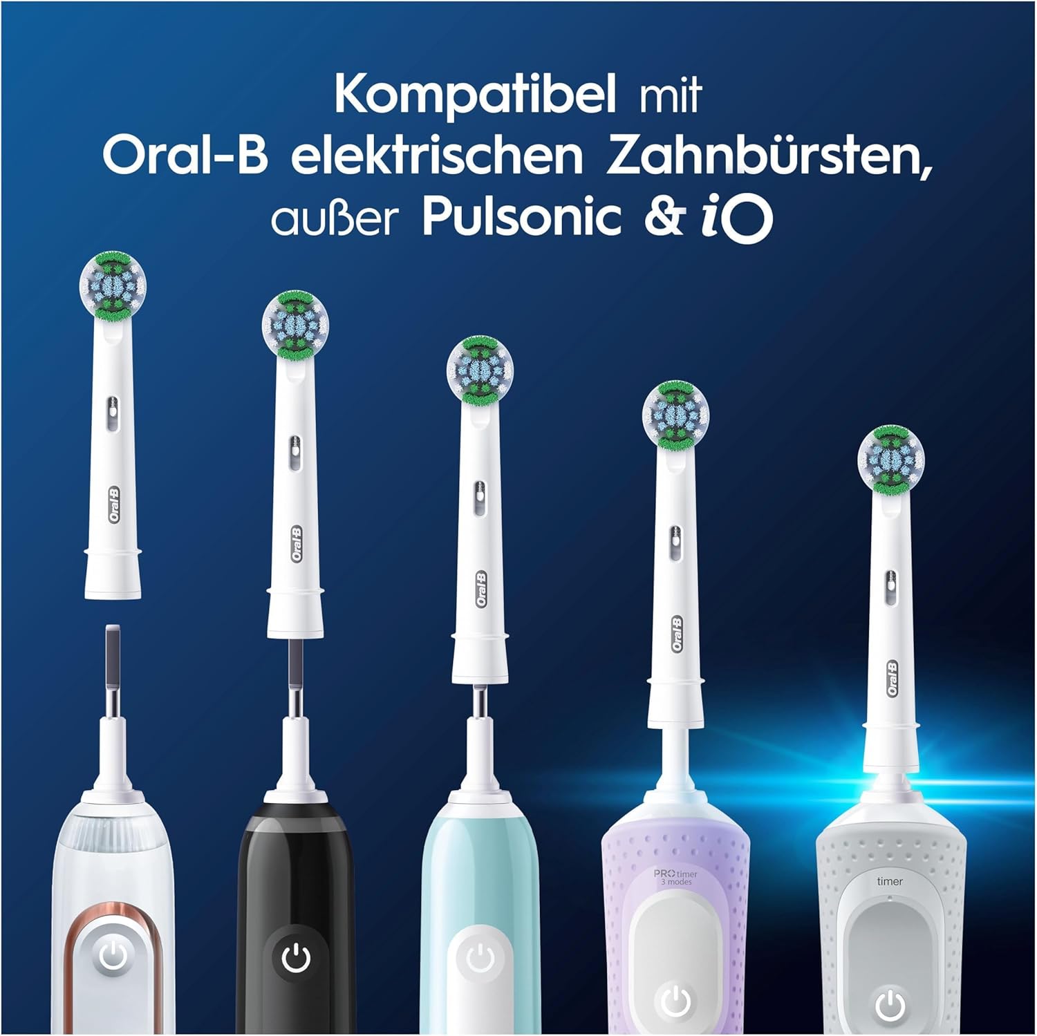 Oral-B Pro Precision Clean – ORIGINAL Aufsteckbürsten für Elektrische Zahnbürste – Zahnreinigung, Ersatzbürsten mit innovativen X-Borsten, Zahnbürstenaufsatz, Designed in Germany – Weiß, 8 Stück