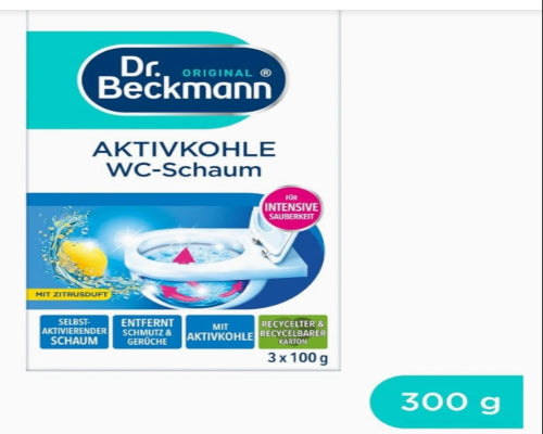 Dr. Beckmann Intensiv-Reiniger Wc-Schaum, Selbstaktivierender Schaum 3x 100 g